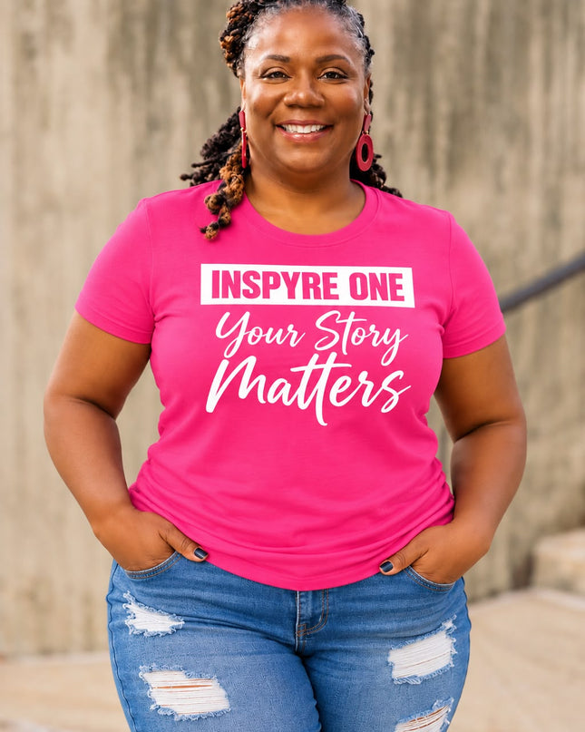 Breast Cancer Awareness Tee – Pink & White (Women’s Fit)