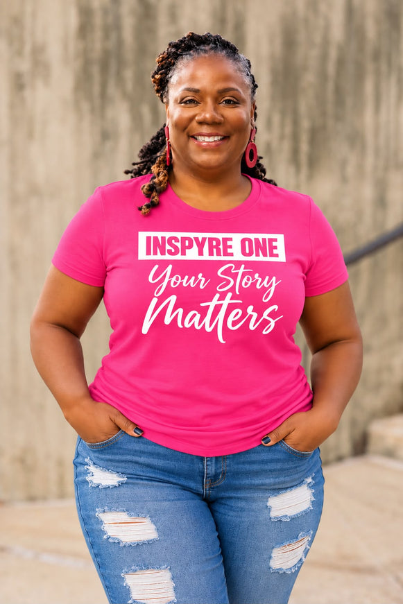 Breast Cancer Awareness Tee – Pink & White (Women’s Fit)
