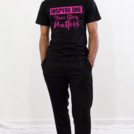 Breast Cancer Awareness Tee – Black & Pink